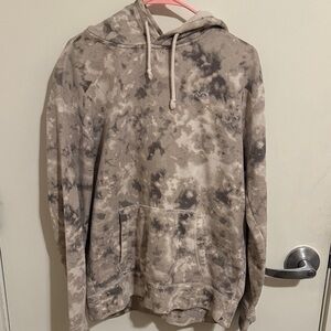 Hollister Cream and Gray Hoodie